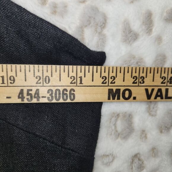 Vintage Women's Black Linen Sleeveless Lagenlook Sheath Dress Size 12 - Picture 5 of 11